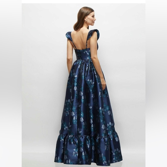 new Dessy BAROQUE ROSE DAMASK FLORAL CORSET MAXI DRESS gown - Picture 2 of 8